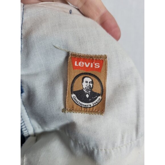 Vintage Levi's Gentleman's Jeans Men's Flare Pants Pinstripe Stripe 70's 32 x 29 - Picture 5 of 8